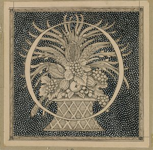 大写字母O，从我们的主耶稣基督的生活插图（墨水在纸上） 作者 詹姆斯·雅克·约瑟夫·天梭