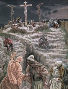 Eloi Eloi Lama Sabacthani，“基督的生命”插图，c.1884-96（纸板上的水粉和水粉） 作者 詹姆斯·雅克·约瑟夫·天梭