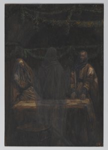 他从他们的视线中消失了，来自我们主耶稣基督的生命的插图，1886-94（纸上有石墨） 作者 詹姆斯·雅克·约瑟夫·天梭