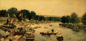 Henley Regatta，c.1877 作者 詹姆斯·雅克·约瑟夫·天梭