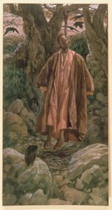 犹大挂了他自己，为基督的生活插图，c.1886-96（纸板上的水粉） 作者 詹姆斯·雅克·约瑟夫·天梭