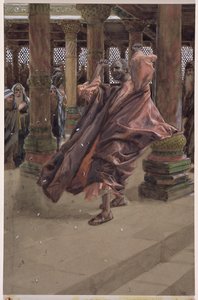 犹大悔改并归还金钱，为基督的生命所示，c.1886-94（wc＆gouache on paperboard） 作者 詹姆斯·雅克·约瑟夫·天梭