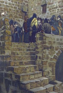 La deliberation nefaste de Joseph Caiphe - The Evil Counsel of Caiaphas - from "The Life of Our Lord Jesus Christ" - 1899 by James Tissot - La vie de notre seigneur Jesus Christ, by Jacques Joseph (Jacques-Joseph) Tissot dit James Tissot (1836-1902) 作者 詹姆斯·雅克·约瑟夫·天梭
