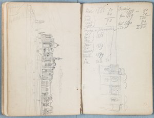 1880年代后期，《我们主耶稣基督一生的素描速写》专辑的页面（石墨和纸上水洗） 作者 詹姆斯·雅克·约瑟夫·天梭