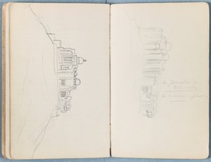 1880年代后期，《我们主耶稣基督一生的素描速写》专辑的页面（石墨和纸上水洗） 作者 詹姆斯·雅克·约瑟夫·天梭