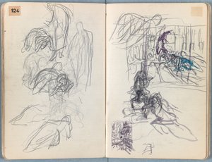 1880年代后期，《我们主耶稣基督一生的素描速写》专辑的页面（石墨和纸上水洗） 作者 詹姆斯·雅克·约瑟夫·天梭
