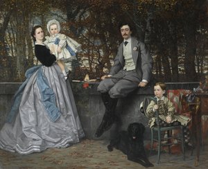 米拉蒙侯爵和侯爵夫人及其子女的画像，1865年 作者 詹姆斯·雅克·约瑟夫·天梭