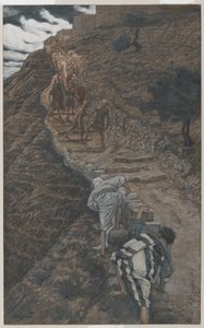 圣彼得和圣约翰来自阿法尔，来自我们的主耶稣基督的生命，1886-94（纸上有石墨） 作者 詹姆斯·雅克·约瑟夫·天梭