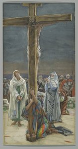 Stabat Mater。女人看到你的儿子，基督生平的插图，c.1884-96（纸板上的水粉和水粉） 作者 詹姆斯·雅克·约瑟夫·天梭