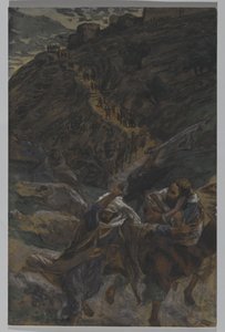使徒的飞行，从我们的主耶稣基督的生活，1886年至1986年的插图（纸上的石墨wc） 作者 詹姆斯·雅克·约瑟夫·天梭