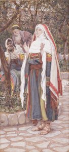 The Magnificat，“基督的生命”插图，c.1886-94（纸板上的水粉） 作者 詹姆斯·雅克·约瑟夫·天梭