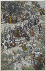橄榄山上的游行，来自我们的主耶稣基督的生活，1886-94（纸上的石墨） 作者 詹姆斯·雅克·约瑟夫·天梭