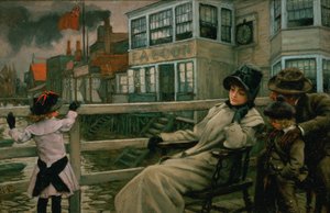 等待轮渡，约1878年 作者 詹姆斯·雅克·约瑟夫·天梭