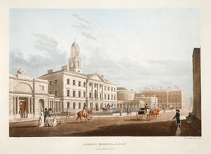 1795年都柏林卧床医院（手工彩色雕刻）