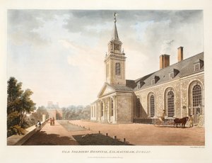 1794年，都柏林Kilmainham的老兵医院（手工彩色雕刻）