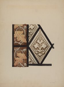 彩绘玻璃窗，约1937年。 作者 詹姆斯麦克莱伦