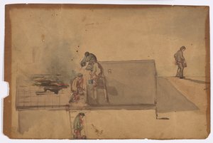 庞弗雷特的一场大火 作者 詹姆斯·阿博特·麦克尼尔·惠斯勒