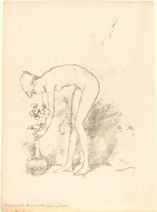 裸体模特插花 作者 詹姆斯·阿博特·麦克尼尔·惠斯勒