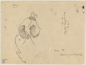 蝴蝶（正面）；蝴蝶残片（背面） 作者 詹姆斯·麦克尼尔·惠斯勒