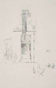 公鸡和母鸡，科尔贝尔酒店 作者 詹姆斯·阿博特·麦克尼尔·惠斯勒