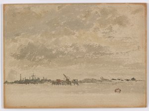 灰色和银色-Purfleet 作者 詹姆斯·阿博特·麦克尼尔·惠斯勒