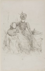 母亲与女儿[La Mère Malade] 作者 詹姆斯·阿博特·麦克尼尔·惠斯勒