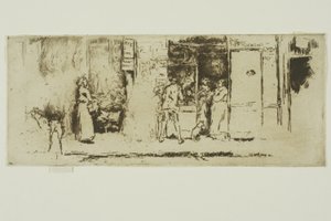 塞纳河大街报摊 作者 詹姆斯·阿博特·麦克尼尔·惠斯勒
