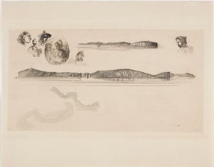 海岸测量板上的素描 作者 詹姆斯·阿博特·麦克尼尔·惠斯勒