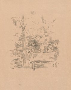 花园里的小聚 作者 詹姆斯·阿博特·麦克尼尔·惠斯勒