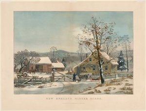 1861年，新英格兰冬季场景。