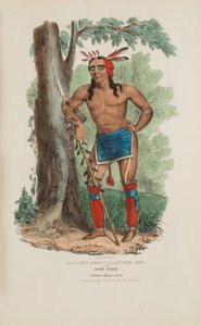 KAA-NUN-DER-WAAGUINSE-ZOO 或采莓人；一位著名的奇佩瓦族酋长，摘自《原住民作品集 作者 詹姆斯·奥托·刘易斯