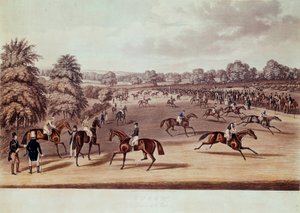 出发前在Epsom的赛马 插图：James Pollard (1792-1867) 19世纪 私人收藏