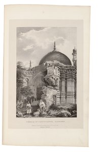 贝拿勒斯毗湿湿神庙，1831-183 年（石版画） 作者 詹姆斯·普林塞普