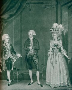 Hon Rd Edgcumbe，威廉·罗素勋爵，卡罗琳·斯宾塞夫人，1788年，1909年 作者 詹姆斯·罗伯茨
