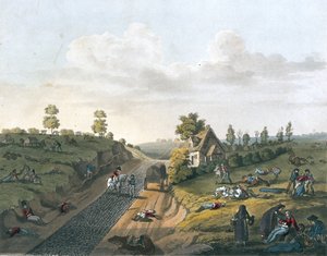 1817年Valette小屋的视图（彩色aquatint） 作者 詹姆斯·劳斯