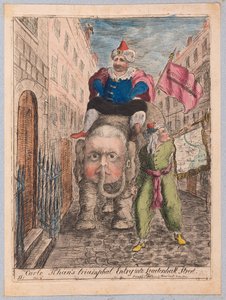 Carlo Khans Triumphal进入Leadenhall Street，酒吧。 1783年（手工彩色雕刻）