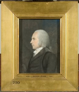 亚伦·伯尔（Aaron Burr），约1797年（灰色蜡笔在灰色纸上） 作者 詹姆斯·夏普尔斯