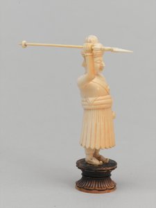 黑色棋子，棋子，印度，约1820年 作者 詹姆斯·夏普尔斯
