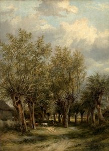 诺里奇，诺福克附近的一条车道，1830年 作者 詹姆斯·斯塔克