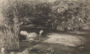 奥菲利亚 莎士比亚，《哈姆雷特》，第4幕，第7场，1866年3月1日。 作者 詹姆斯·斯蒂芬森