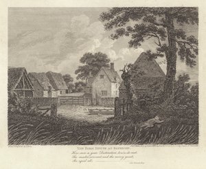 Robert Bloomfield, poet: The Farm House at Sapiston (engraving)