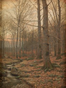 森林中的冬天，Betws-y-Coed（水彩和人体彩绘）