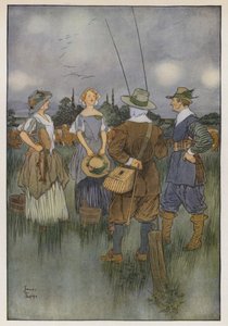 伊扎克·沃尔顿 (Izaak Walton) 为《完美垂钓者》绘制的插图