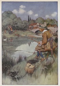 伊扎克·沃尔顿 (Izaak Walton) 为《完美垂钓者》绘制的插图