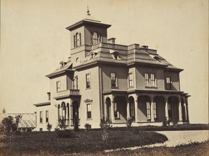 维多利亚式房屋，约1860年。
