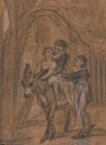 油画 "The Children of Theophilus Levitt, Esquire "的研究。(这些是斯塔福德郡的西奥菲勒斯-莱维特的孩子，他是沃德的常客）。 作者 詹姆斯·沃德