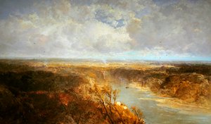 斯维尔河的景色（板面油画） 作者 詹姆斯·韦伯