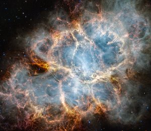 蟹状星云（NIIRCam 和 MIRI 图像） 作者 詹姆斯韦伯太空望远镜 (NASA)