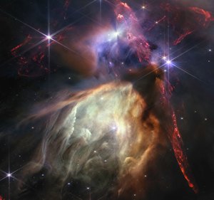 Rho Ophiuchi（NIIRCam 图像） 作者 詹姆斯韦伯太空望远镜 (NASA)