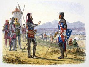 国王爱德华三世在法国克雷西战役中拒绝救助他的儿子，1346年 1864年 作者 詹姆斯·威廉·埃德蒙·道尔